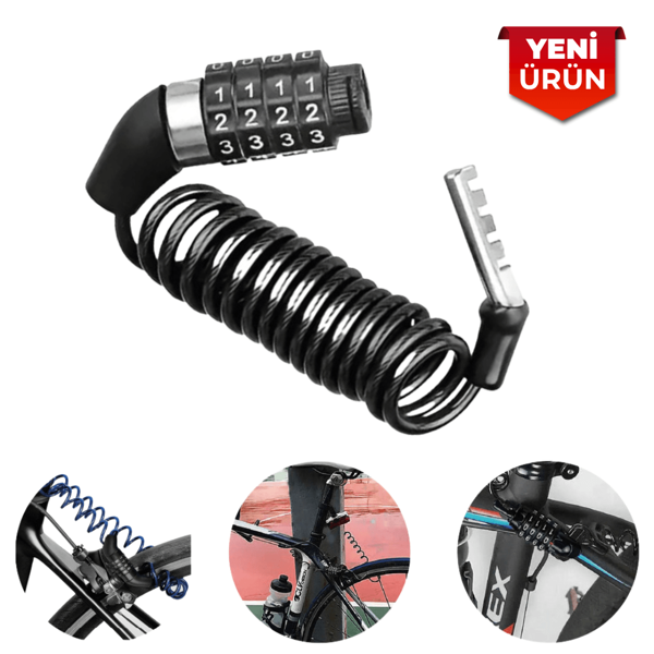 Şifreli Motosiklet Bisiklet Kilidi  0108 - Image 1