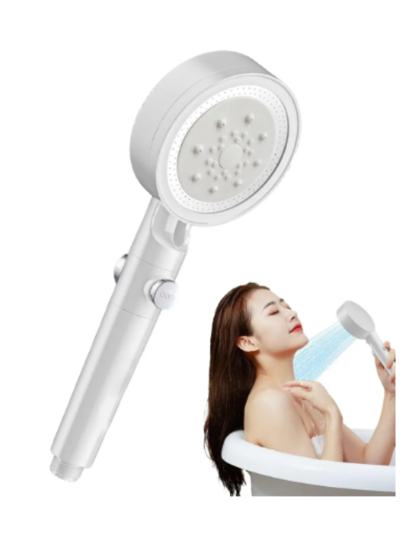 Mucit Home Beyaz Spa Modlu Filtreli Duş Başlığı 5 Fonksiyonlu Duş Fiskiyesi - Image 1