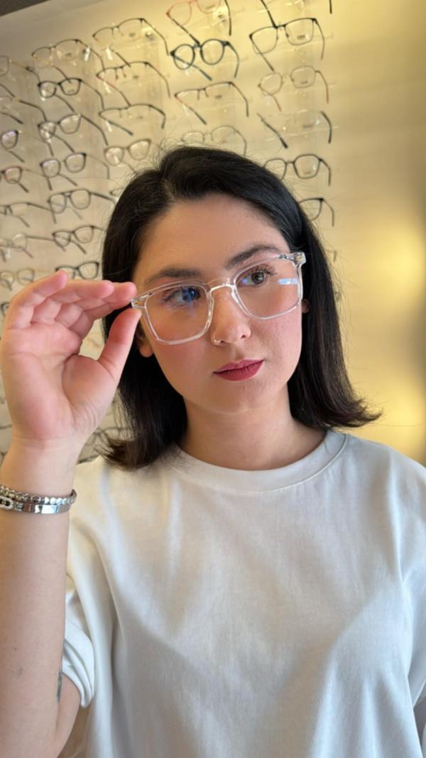 1020 Şeffaf 47 Olivier Philippe Mavi Işık Koruyucu Gözlük - Image 1