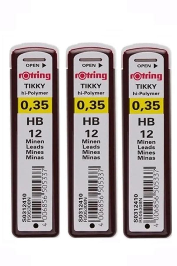 0.3 / 0.35 Mm Uç Min Siyah 3 Adet Rotring Siyah Kalem Uçu 0.35 Mm 3 Adet - Image 1