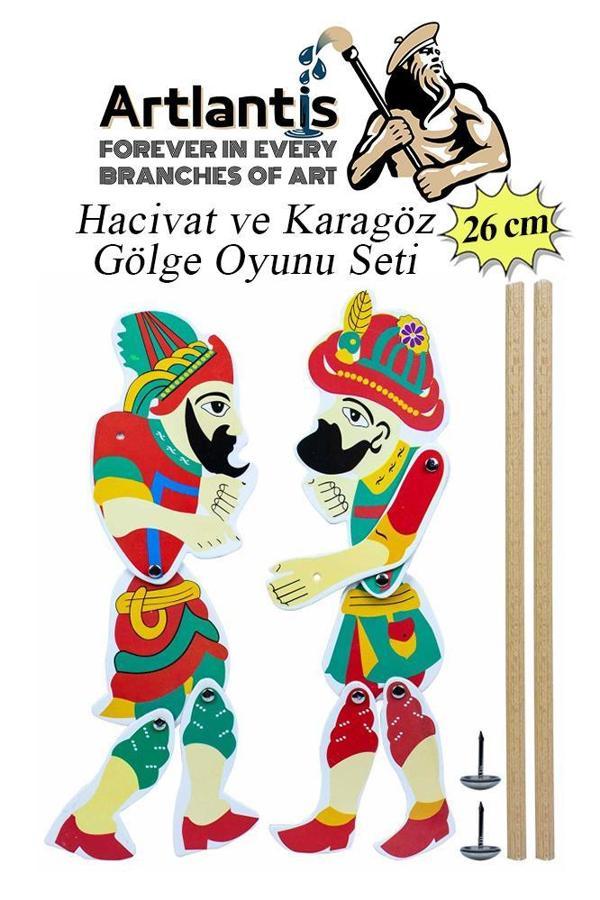 Hacivat Ve Karagöz Gölge Oyun Seti 26 cm 1 Paket Karagöz Hacıvat Kukla Oyunu Oyun Seti Okul Sınıf - Image 1