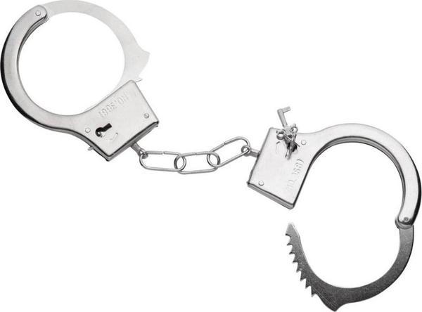 Parti Aksesuar Anahtarlı Oyuncak Metal Kelepçe Polis Kelepçesi - Image 1