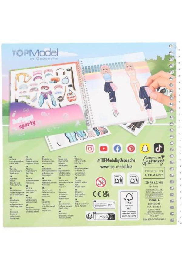 TOPModel Dress Me Up Sporty – Spor Temalı Giydirme ve Tasarım Defteri (Stickerlı Moda Kitabı) - Image 1
