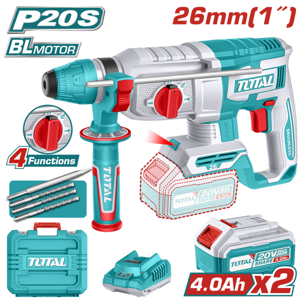 Total LI-ION AKÜLÜ KIRICI DELİCİ 2x4.0AH TRHLI202682E - Image 1