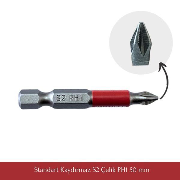 Vandor Anti Slip Bit Kaydırmaz Bits S2 Yüksek Kalite Çelik PH1-50 ( 1 ADET ) - Image 1