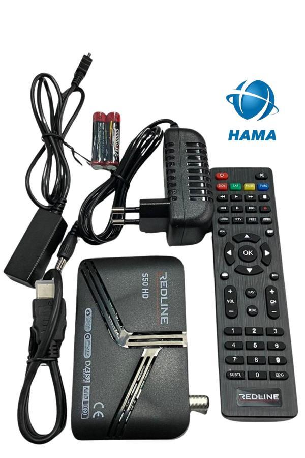 SNRELK HAMA redline FULL HD UYDU ALICISI ÇİFT USB MİNİ UYDU ALICISI - Image 1