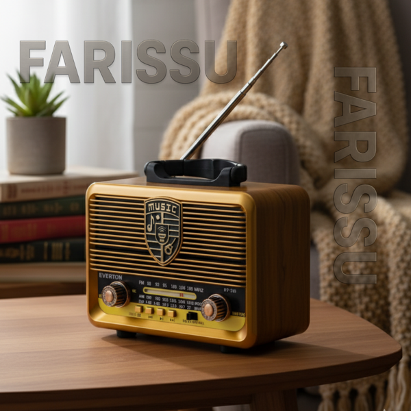 Everton RT-720 Güneş Enerjili (Solar) Nostaljik Bluetooth Radyo | FM/AM/SW, USB/TF Müzik Çalar - Image 1