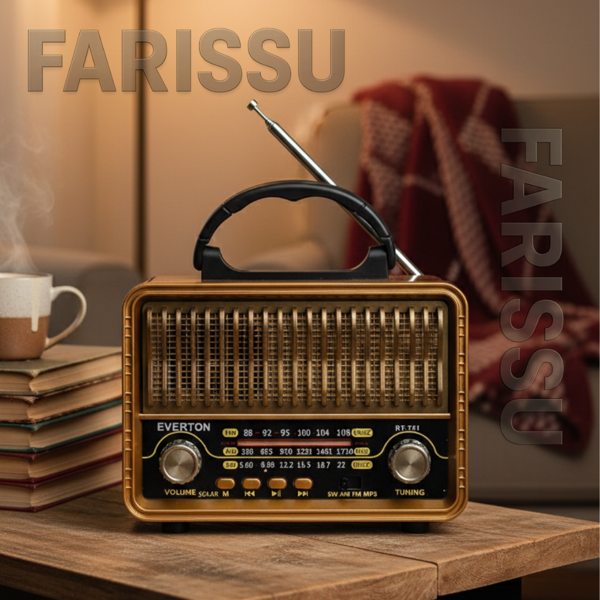 Everton RT-751 Nostaljik Tasarımlı Bluetooth/Solar/USB/TF Kart Destekli AM/FM/SW - Image 1
