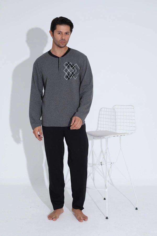 Uzun Kollu Erkek Pijama Takımı - Image 1