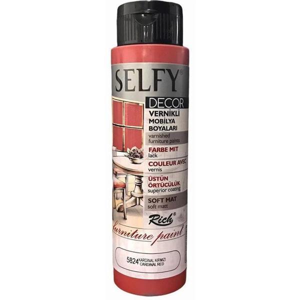 Supertrend Selfy Decor Vernikli Boya 500 cc 5824 KARDİNAL KIRMIZI - Image 1