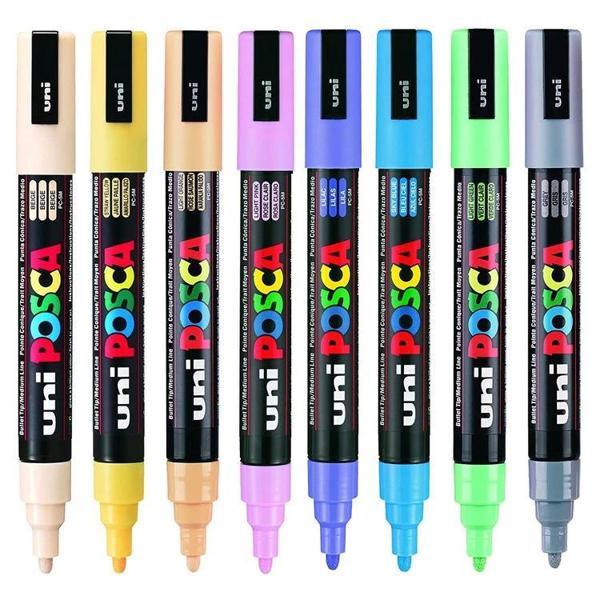 Supertrend Posca PC-5M 1.8-2.5 Su Bazlı Boyama Markörü Seti Çiçek Renkleri 8 RENK - Image 1
