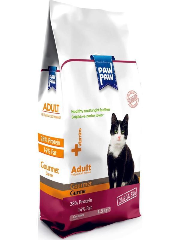 Pawpaw Gurme Yetişkin Kedi Maması 1,5 kg - Image 1