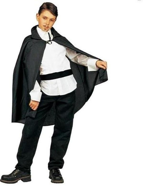 Parti Aksesuar Siyah Yakalı Pelerin Çocuk Boy 90 cm - Image 1