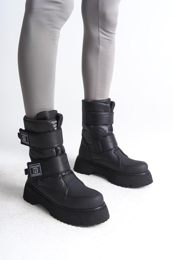 ELISA Cırt Cırtlı  Paraşüt KumaşKadın Bot CST - Siyah - Image 1