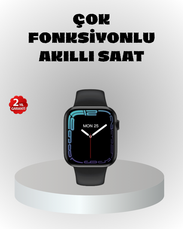 380mAh Bataryalı Akıllı Saat – Arama, Bildirim, AOD Ekran ve Uzun Pil Ömrü - Image 1