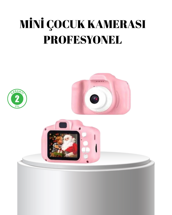 Pembe Mini 1080p HD Çocuk Kamera – 8MP, Video Kaydı,TF Kart Destekli - Image 1
