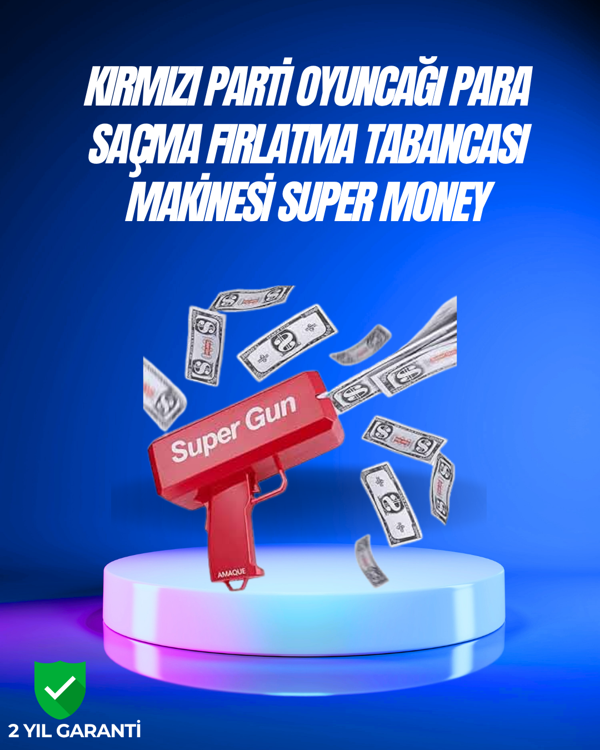 Dolar Boyutunda Kâğıt Atışı Yapan Pil ile Çalışan Oyuncak Tabanca - Image 1