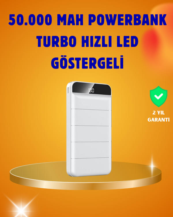 50000mAh LED Göstergeli Taşınabilir Şarj Cihazı - Image 1