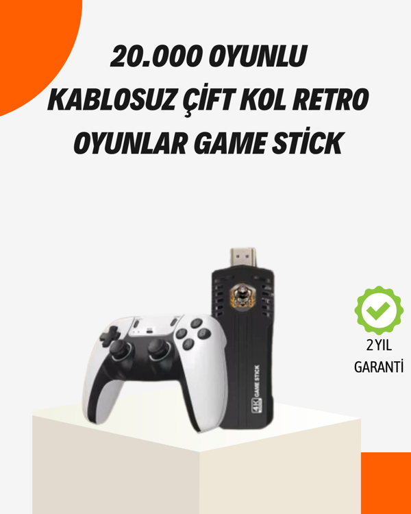 Kablosuz Retro Oyun Konsolu – 30.000+ Oyun ve HD Görüntü ile Kesintisiz Eğlence - Image 1
