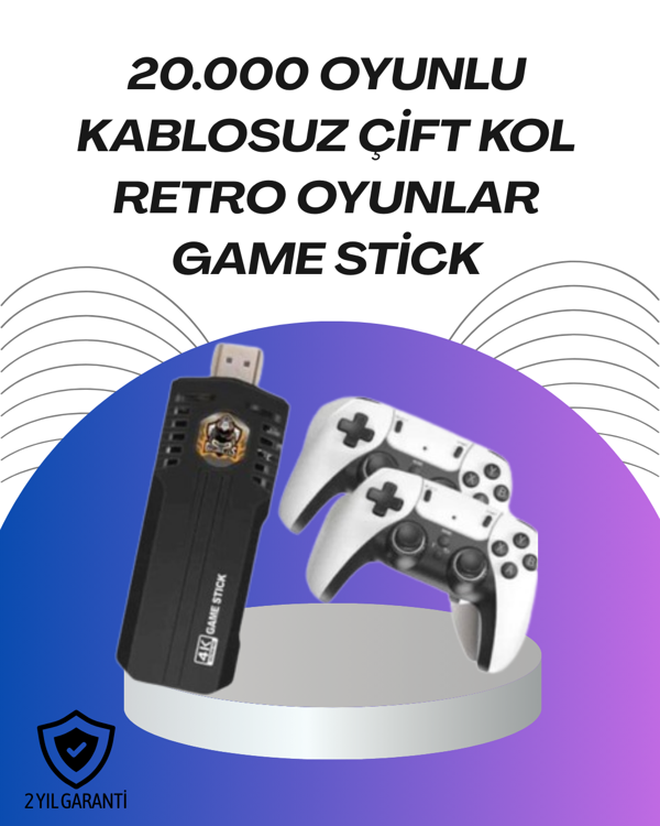 Kablosuz Retro Oyun Konsolu – Binlerce Oyun ve HD Görüntü ile Keyifli Oyun Deneyimi - Image 1