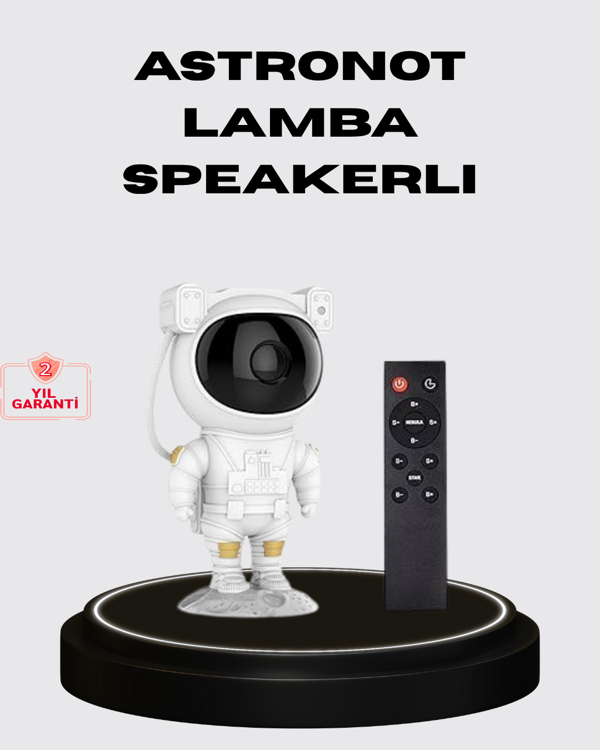 8 Efektli Astronot Galaxy Projektör Uzaktan Kumandalı LED Gece Lambası - Image 1