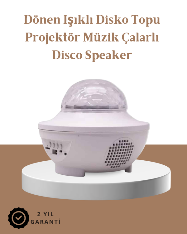 Müzik Ritimli Işık Değişimi & Dönen Dalga Efekti – Galaxy Projektör - Image 1