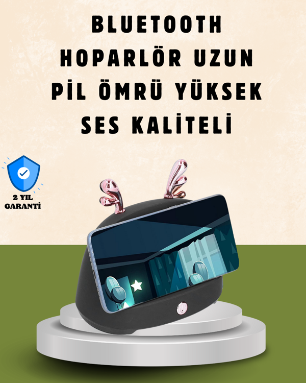 Kablosuz İndüksiyonlu Telefon Tutucu & Hoparlör – Net Ses, Kolay Kullanım - Image 1