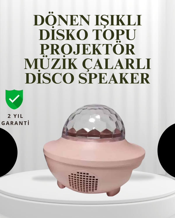 Sesle Etkileşimli Yıldız Projektörlü Gece Lambası – Bluetooth Hoparlörlü, USB Girişli, Dönen Okyanus - Image 1