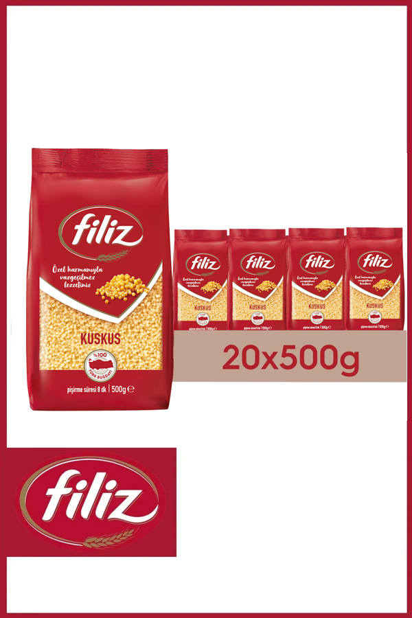 Filiz Kuskus Makarna 500 gr X 20 Adet - Image 1