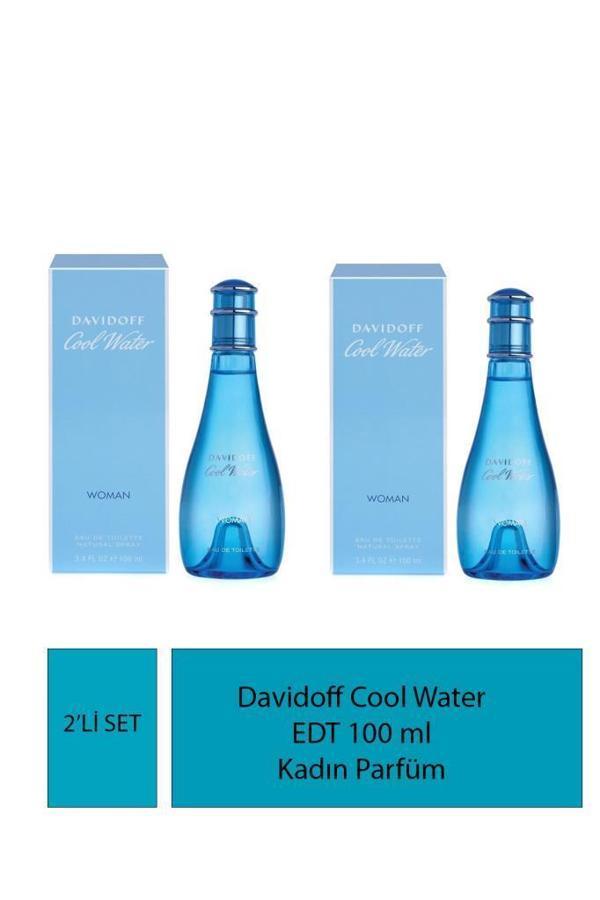 Davidoff Cool Water EDT 100 ml Kadın Parfüm X2 - Image 1