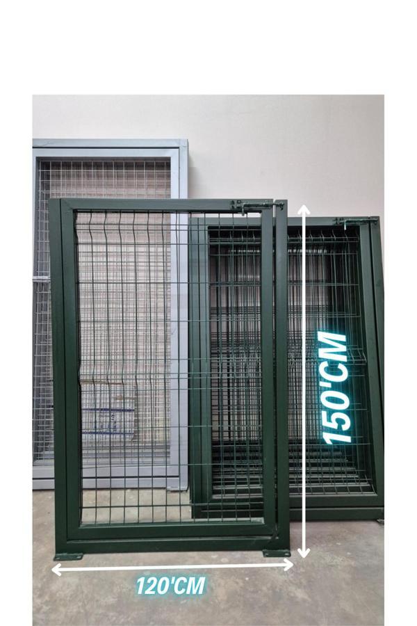 Ör-As Tel Örgü & Panel Çit Sistemleri Yeşil Tel Çit Kapı - Panel Çit Tel Kapısı - Kanatlı Kapı (- 150 Cm Yükseklik X 120 Cm Eni -) - Image 1