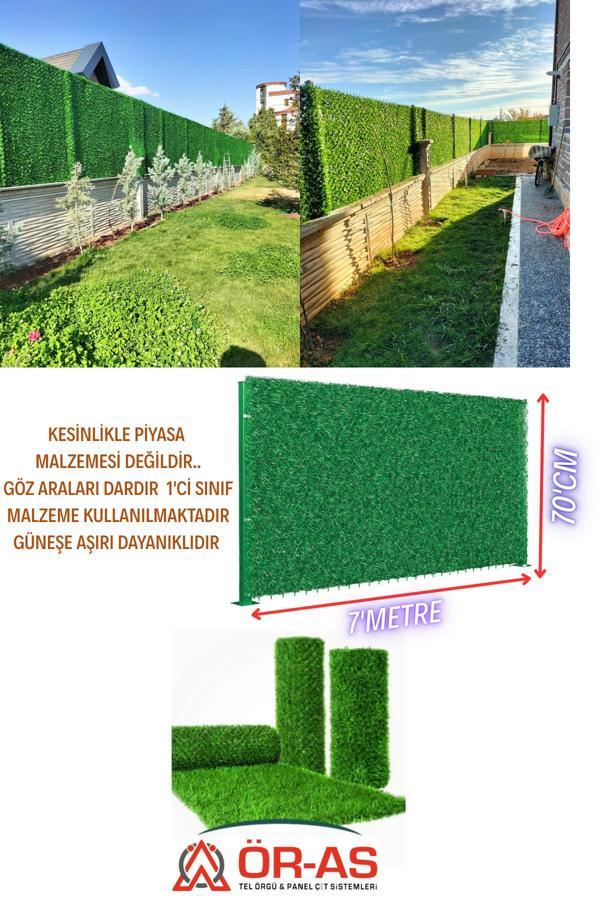 Ör-As Tel Örgü & Panel Çit Sistemleri Çim Çit Örgü Telli Bahçe Çiti 70 Cm X 7 Mt - Image 1