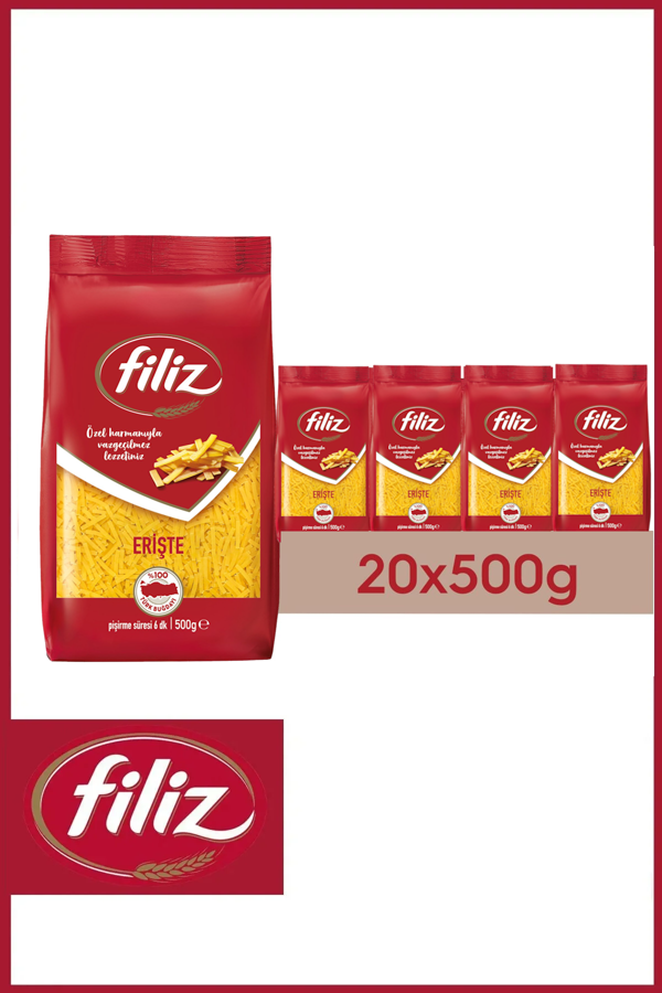Filiz Erişte Makarna 500 Gr x 20 Adet - Image 1