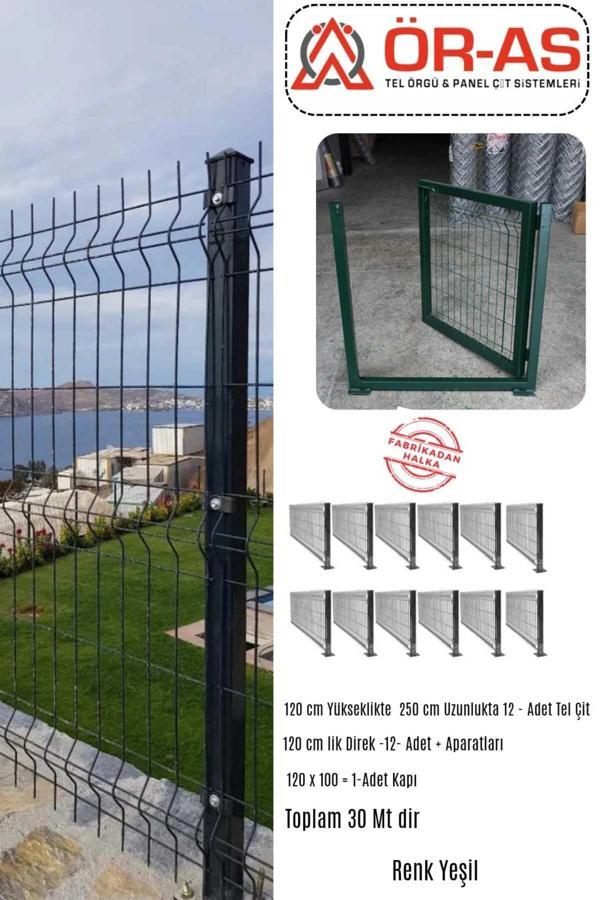 Ör-As Tel Örgü & Panel Çit Sistemleri Panel Çit Takım ( 120 Cm Yükseklik  30 Mt Uzunluk  ) + ( 120 X 100 Kapı -) - Image 1