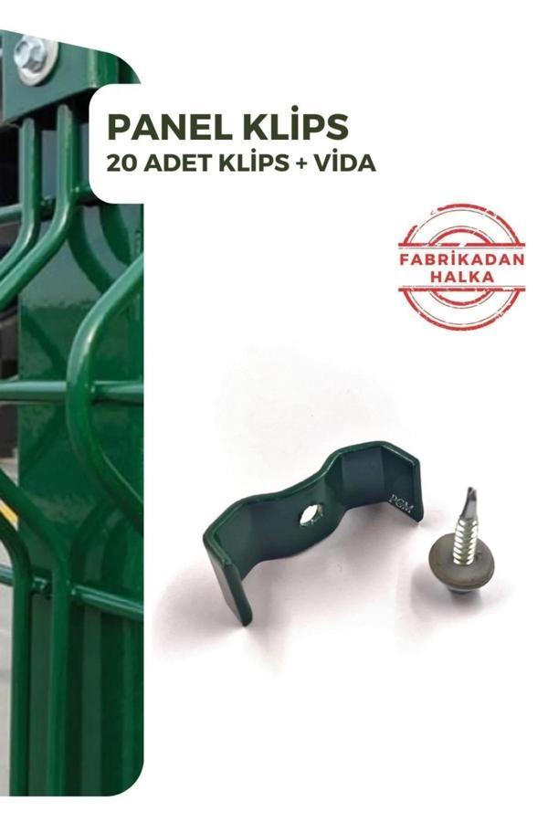 Ör-As Tel Örgü & Panel Çit Sistemleri Klips Bağlantı Aparatı 20 Adet (Vida Dahil) - Image 1
