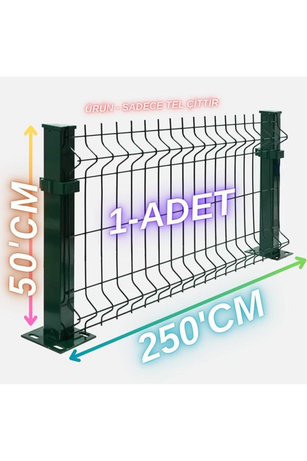 Ör-As Tel Örgü & Panel Çit Sistemleri Bahçe Teli Panel Çit -4Mm- 50Cm Yükseklik - 250 Cm Uzunluk - Image 1