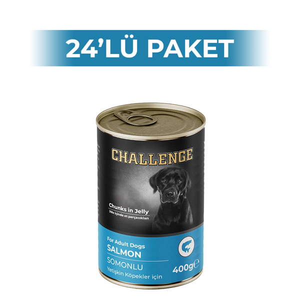 Challenge Somon Balıklı Yetişkin Köpek Konservesi 400 gr 24 Adet - Image 1