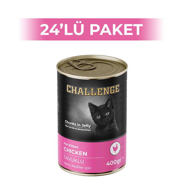 Challenge Tavuklu Yavru Kedi Konservesi 400 gr 24 Adet - Image 1