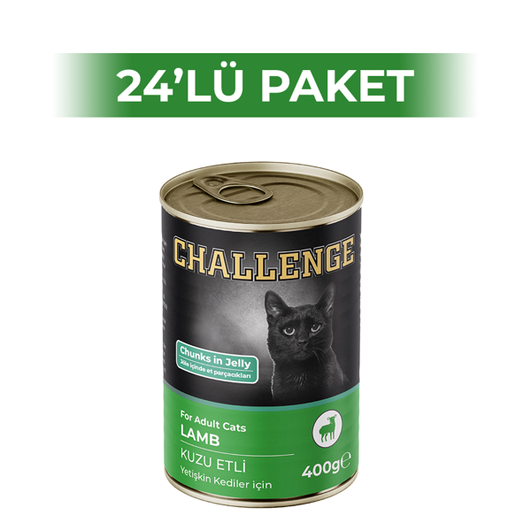 Challenge Kuzu Etli Yetişkin Kedi Konservesi 400 gr 24 Adet - Image 1