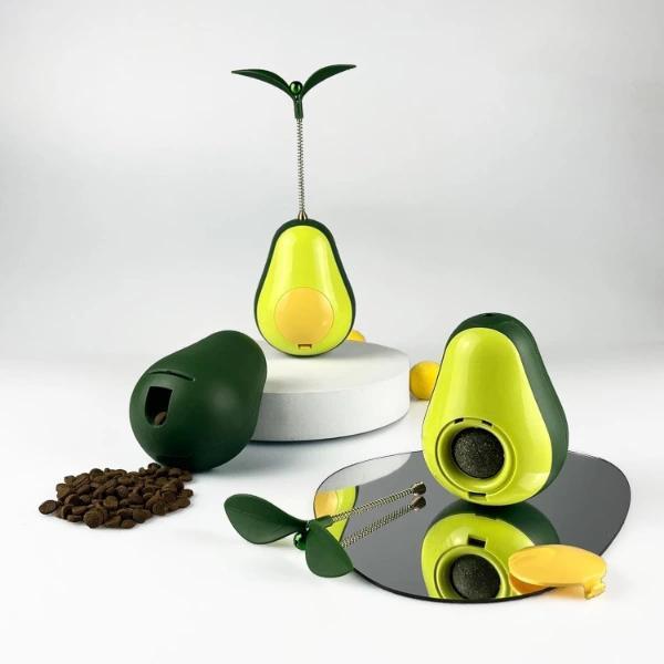 MDB Avokado Şeklinde Kedi Naneli ve Mama Hazneli Kedi Oyuncağı - Image 1