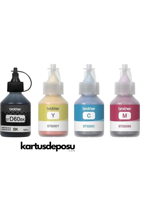 Brother BT Serisi Mürrekkep Seti, Tüm Renkler (Sarı, Kırmızı, Mavi, Siyah) - Image 1