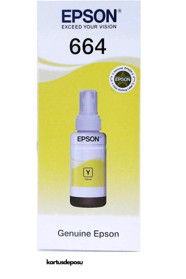 EPSON T664 Yellow (Sarı) Inkjet Mürekkep Kartuş - Image 1