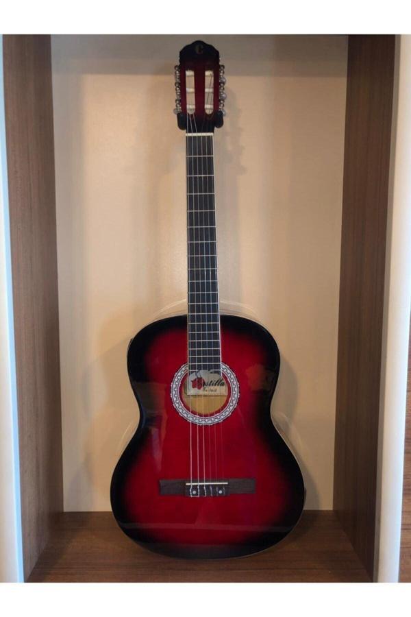 Castılla Kırmızı Elektro Klasik Gitar + Pena - Image 1