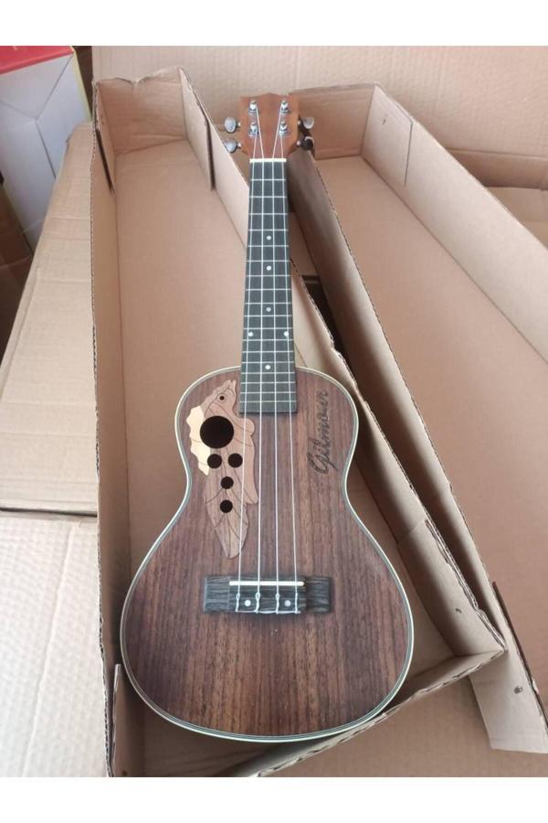 Gilmour Venge Ağacı Özel İşlemeli Concert Ukulele Soft Case Kılıflı - Image 1