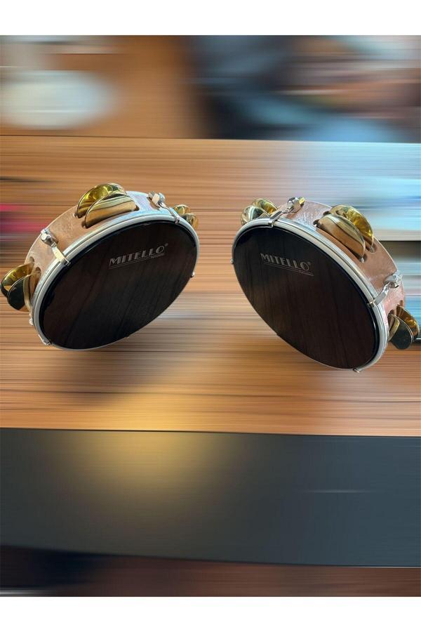 Mitello Fiber Kasnak Progesyonel Pirinç Zilli 22 İnç Arap Zilli Tef -Kılıf Hediyeli - Image 1