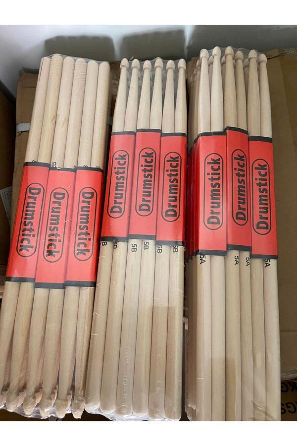 Longa 12 Çift Ahşap Student Meodel 5B Bateri Ve Trampet Bageti -12 Çift - Image 1