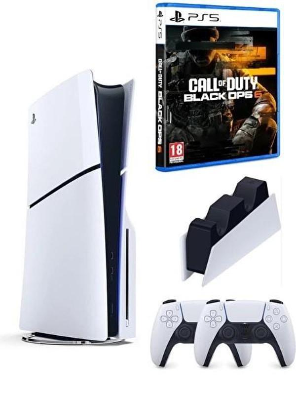Playstation 5 slim + 2.kol dualsense + ps5 şarj istasyonu + Ps5 COD Black Ops 6 ( İthalatçı Garanti) - Image 1