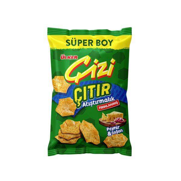 ÇİZİ ÇITIR Atıştırmalık - Peynir & Soğan Aromalı Çerez - Süper Boy - 120 gram - 14 Adet - Image 1