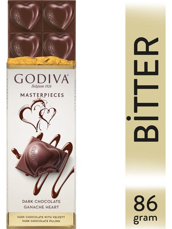 GODIVA BITTER GANAJ TABLET ÇIKOLATA KALP 86G x18 ADET - Image 1