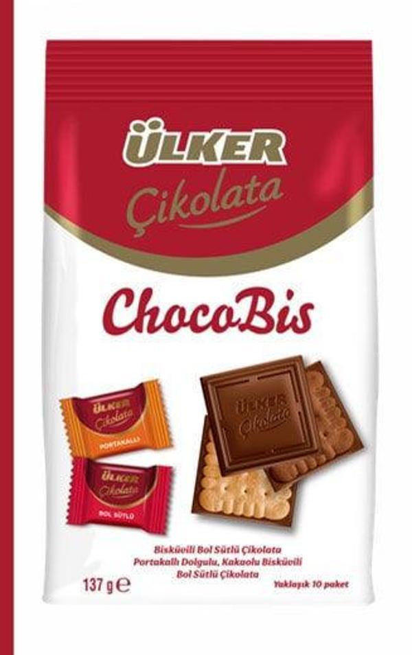 Mini Kare Çikolata Mix Poşet - ChocoBis - 137 gram - 12 Adet - Image 1